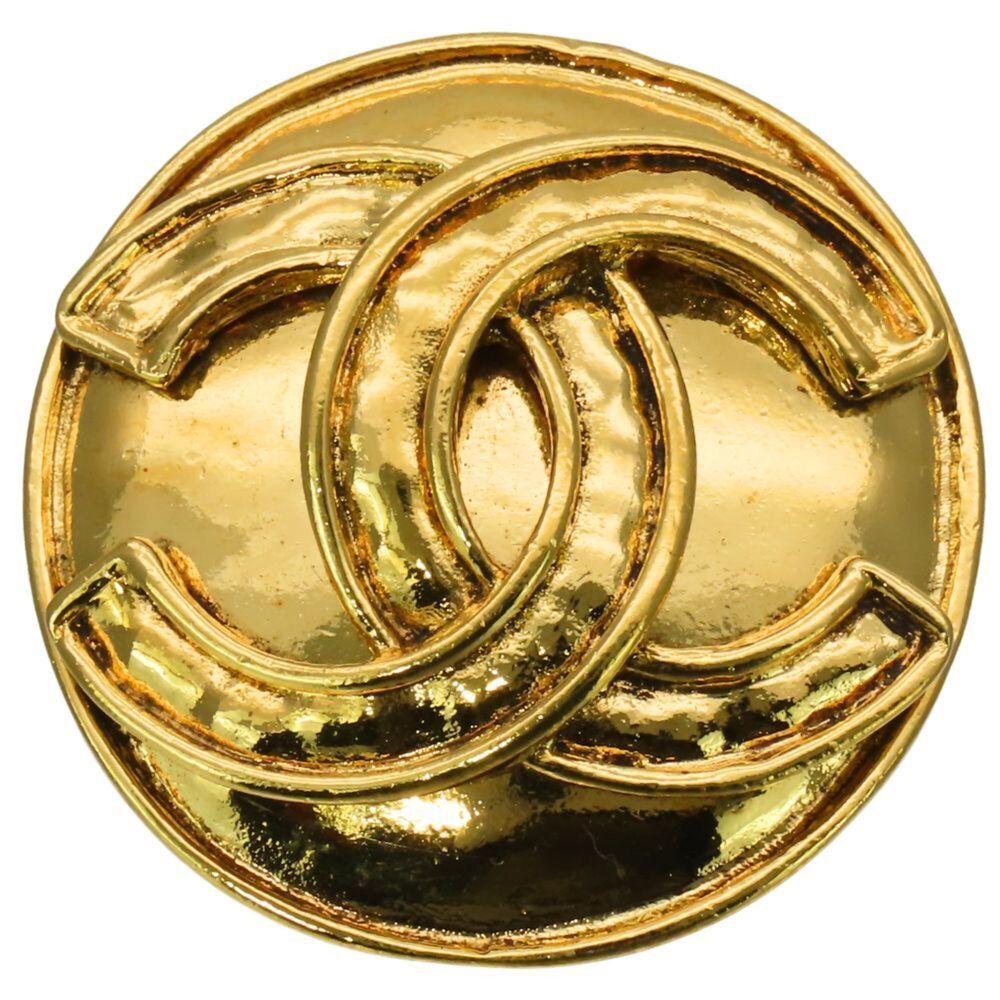 CHANEL Authentic Gold Logo Brooch - Picture 8 of 8